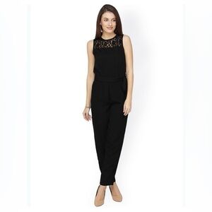 Express Floral Lace Sleeveless Jumpsuit